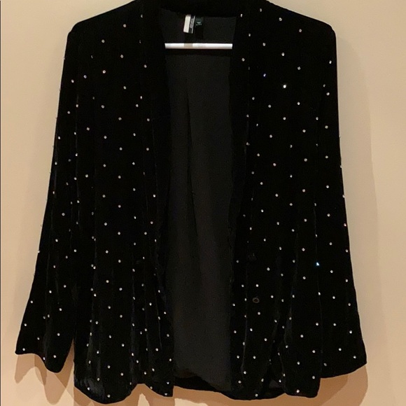 Topshop velvet and diamanté blazer - Picture 1 of 2